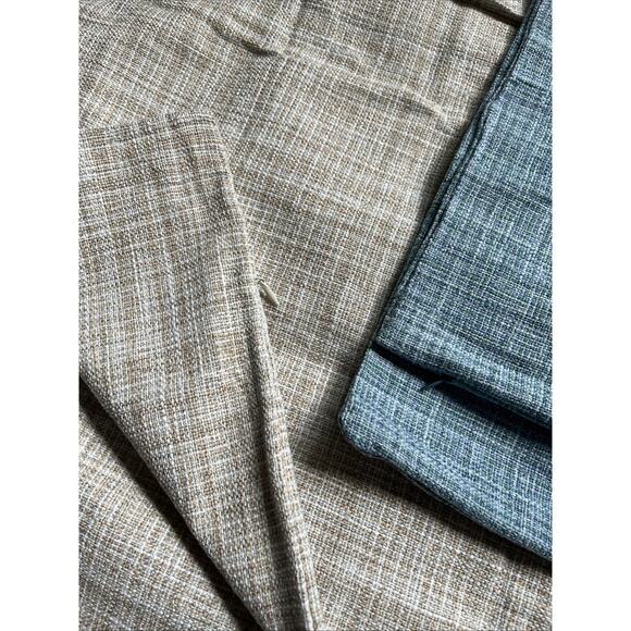 Linen Throw Pillow Covers Set Of 4 18x18 Decorative Cushions(2) Blue (2) Beige - Picture 2 of 5